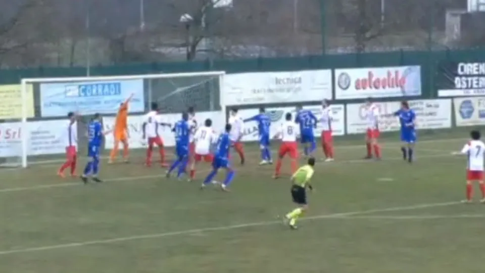 Il gol di Gigli dopo neanche 3 minuti di gioco