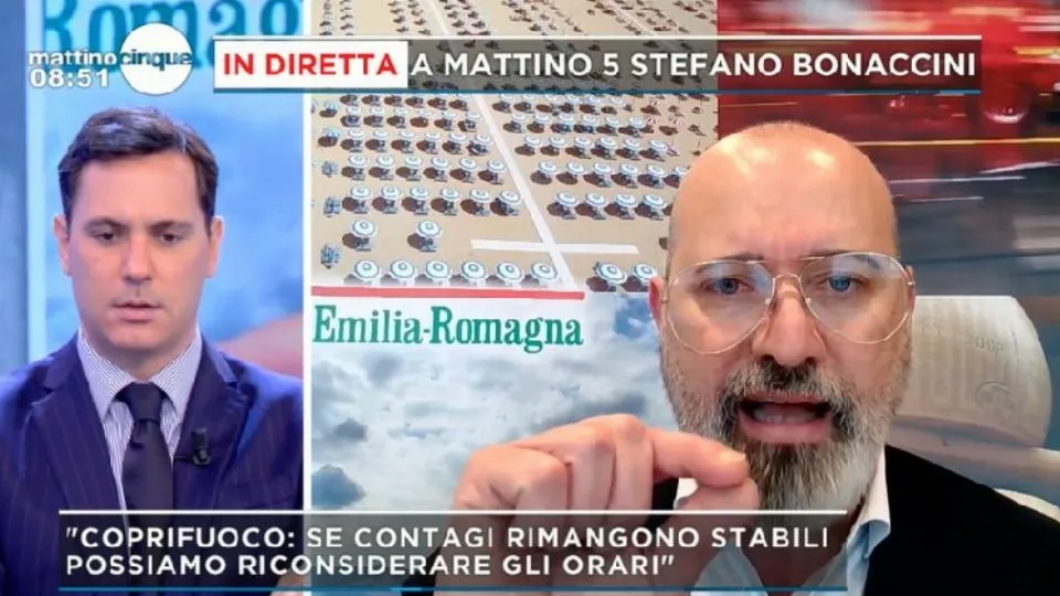Bonaccini a Mattino 5