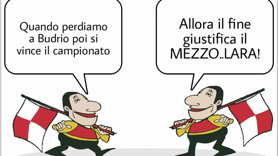 La vignetta di Baio dopo Mezzolara-Rimini 2-1