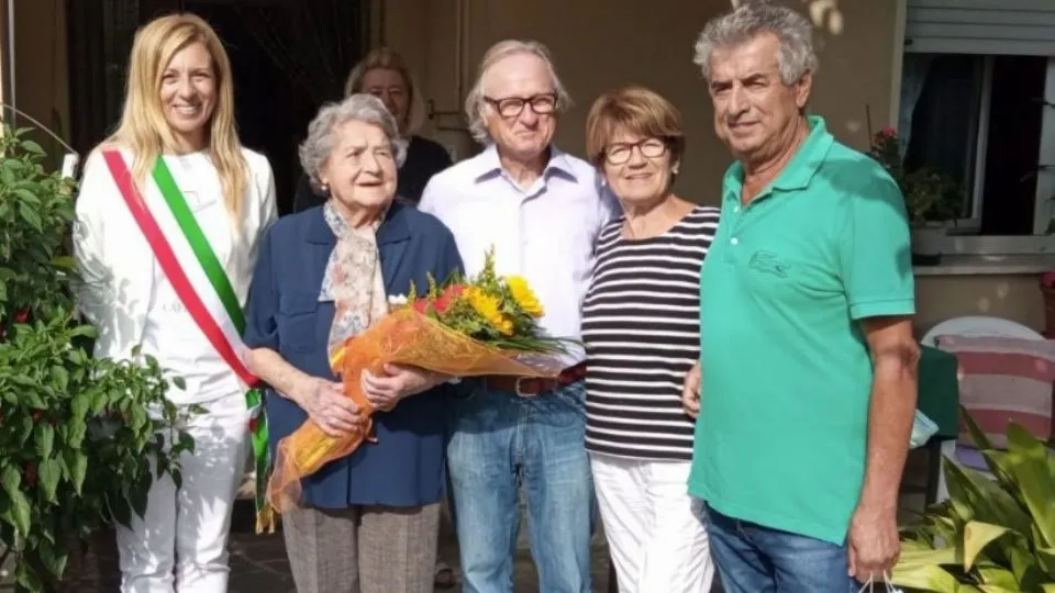 foto di gruppo con Giustina