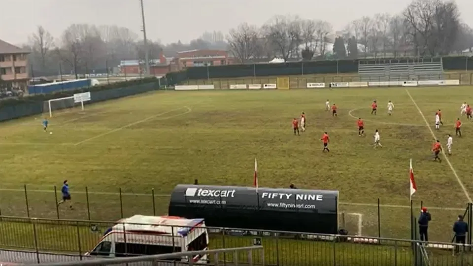 Un momento della partita di Correggio