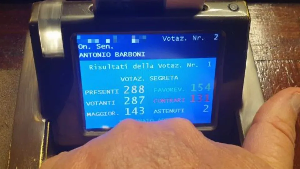 la votazione in Senato