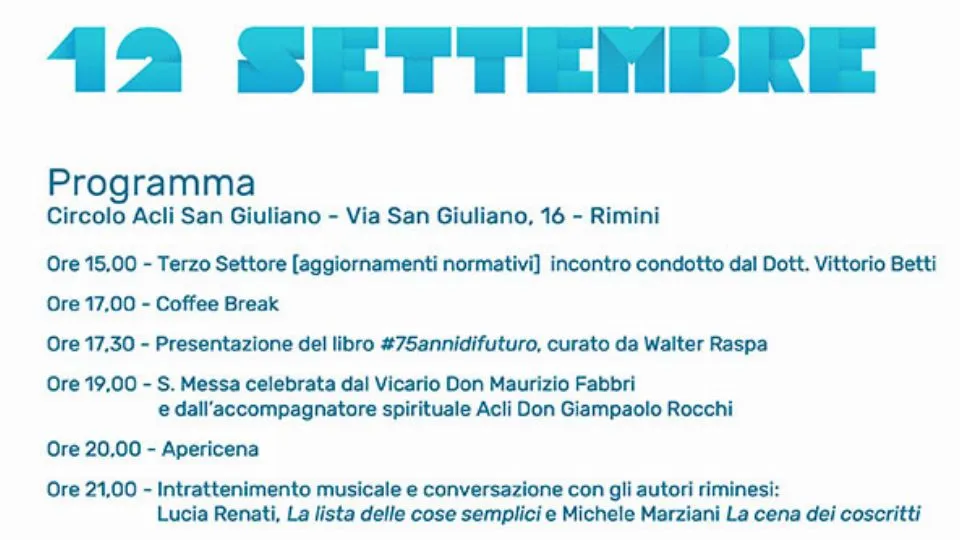 locandina della festa acli
