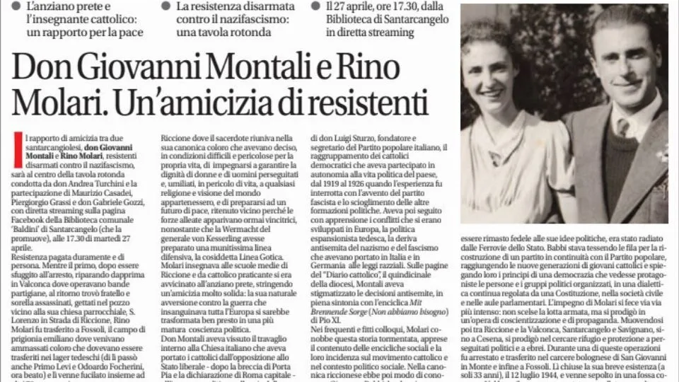 la pagina dedicata da Il Ponte all’incontro