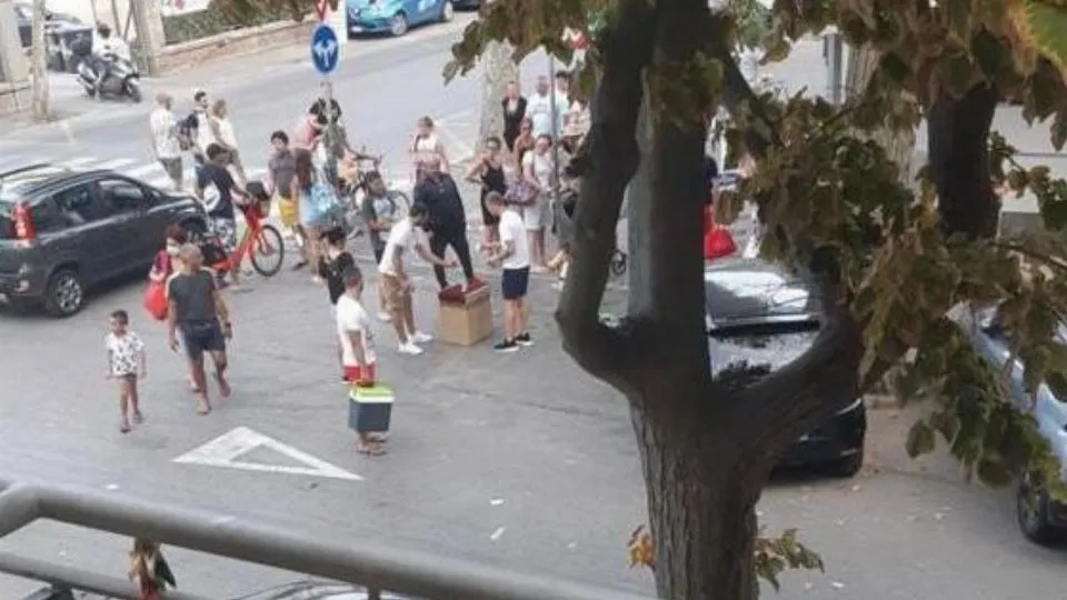 pallinari all’opera a Rimini sud
