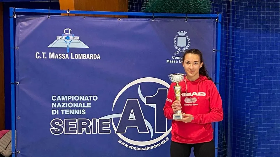 La vincitrice Anita Picchi, del 
Tennis Villa Carpena
