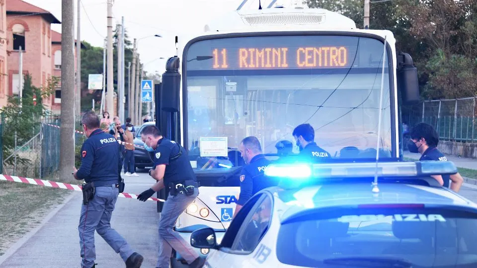 Rimini 11/09/2021 – Accoltellamento verificatrici controllori TRAM Miramare – arresto Polizia. © Manuel Migliorini – Adriapress.
