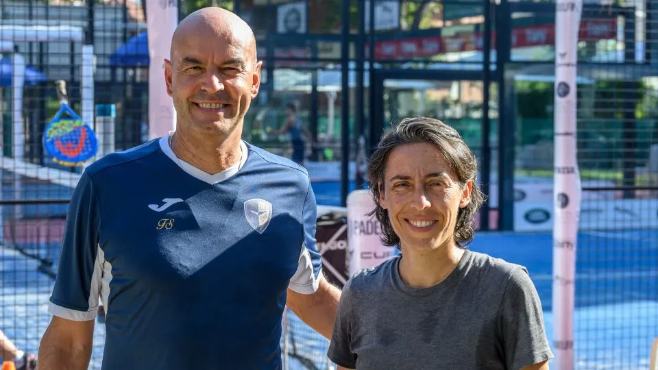 Francesca Schiavone con il DT del Tennis Club Riccione, Fabrizio Serafini