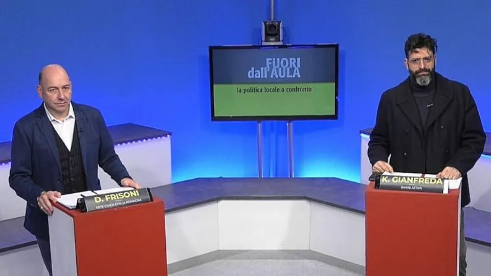 Kristian Gianfreda e Davide Frisoni negli studi di Icaro Tv