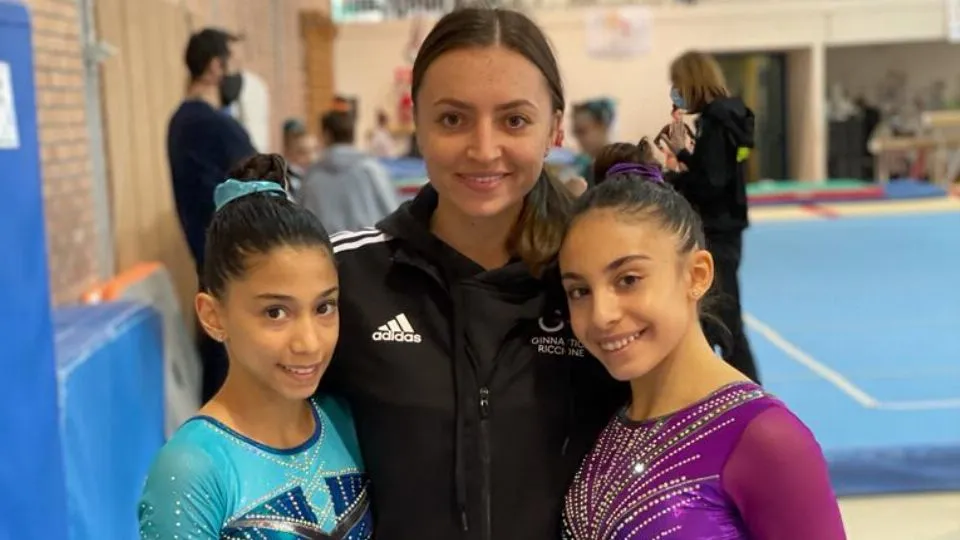 Il Tecnico Federale Nataliia Komarynska e le atlete Adriana Poesio e Aurora Pillola