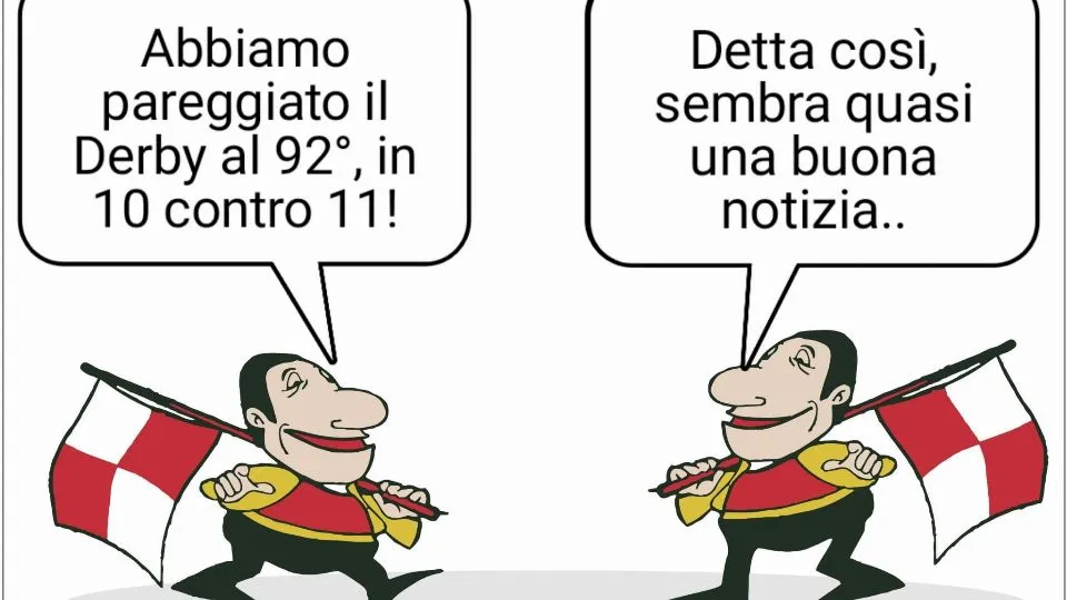 La vignetta di Baio dopo Rimini-Marignanese Cattolica 2-2
