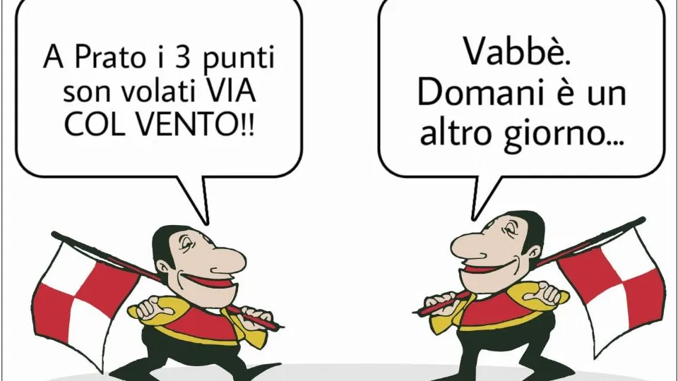 La vignetta di Baio dopo Prato-Rimini 2-1