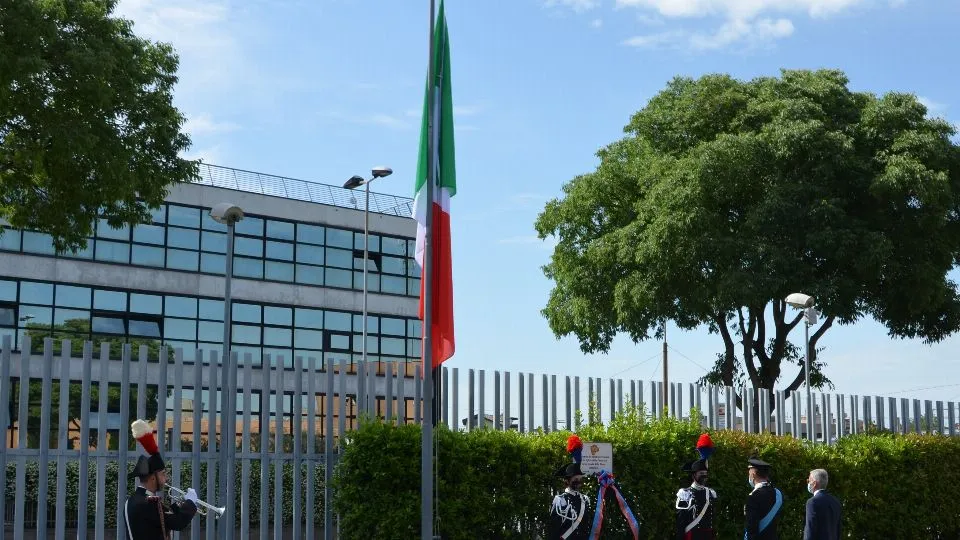 un momento della cerimonia privata