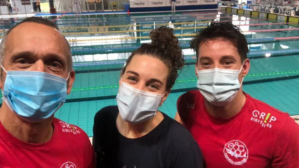 Il capitano Bacchini con Pedrazzani e Piva
