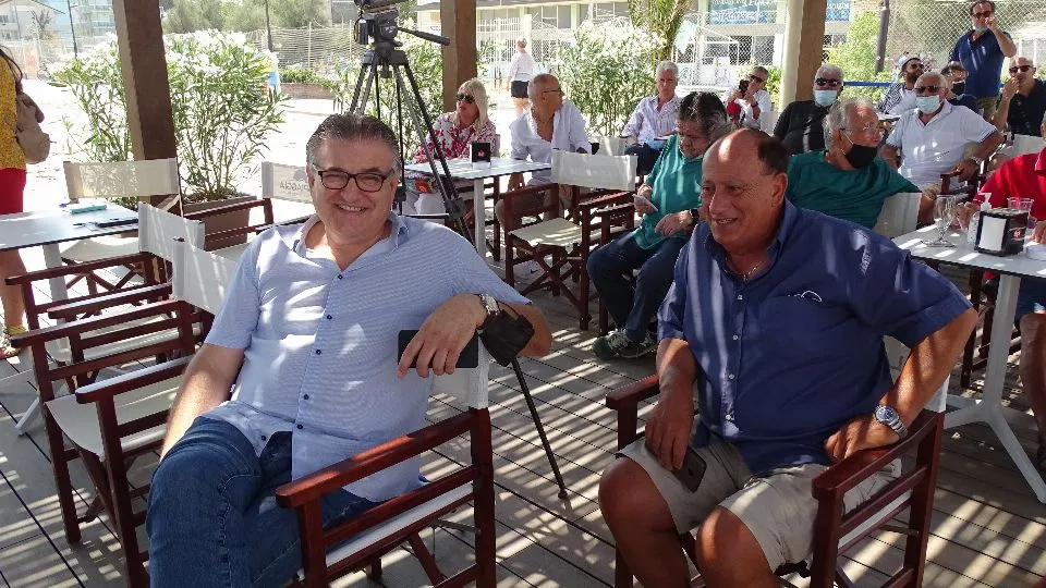 A sinistra Fabrizio Vagnini, presidente del San Lorenzo, a destra Attilio Fabbri di Icaro TV