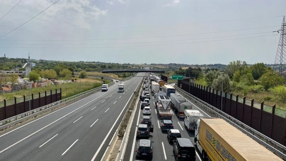 Le lunghe code causate dall’incidente
