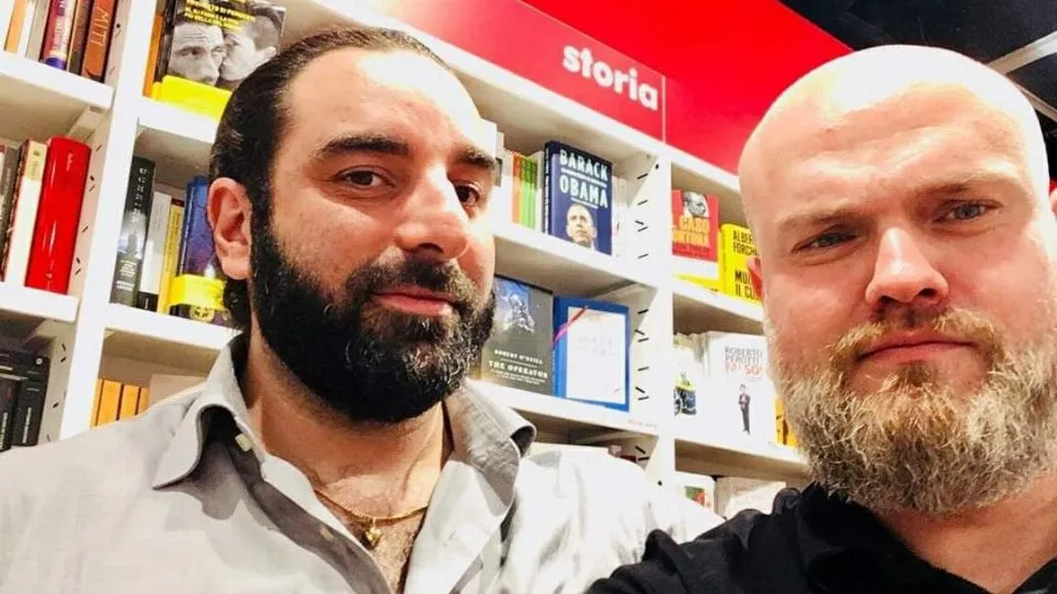 Il presidente dell’Arcigay Rimini Marco Tonti e l’avvocato Christian Guidi
