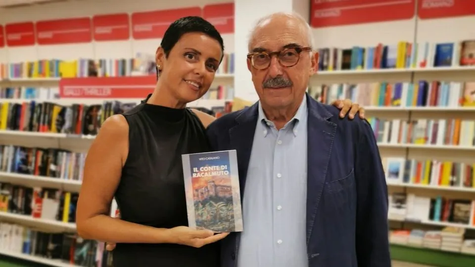 Denise Camporesi con l’editore Alessandro Bacci