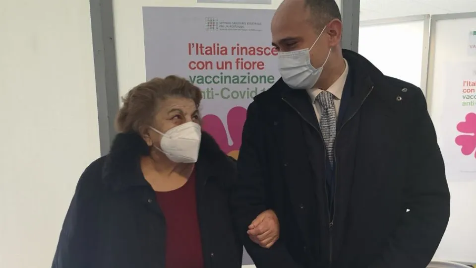 la signora Felicetta col sindaco Giorgetti
