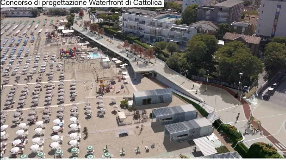 il rendering del lungomare di Cattolica
