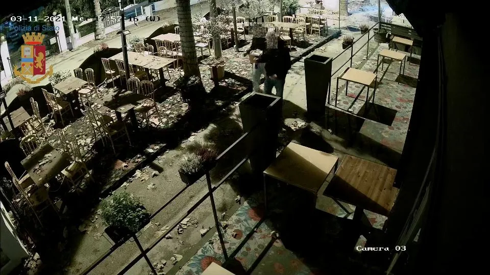 una delle immagini della videosorveglianza
