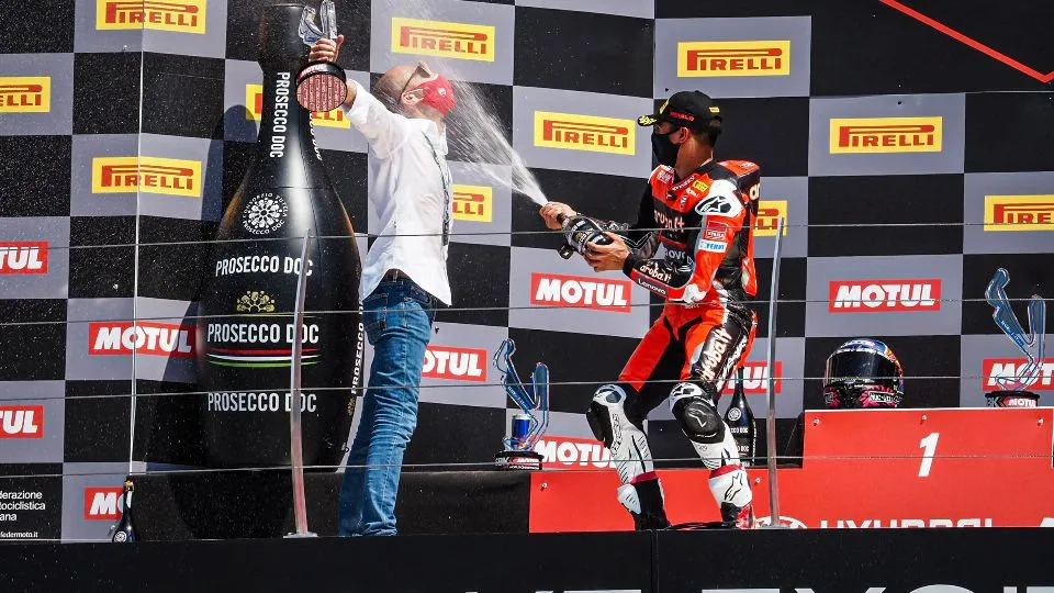 Domenicali e Rinaldi festeggiano