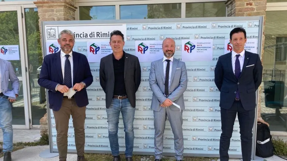 Da sx Giorgetti (Geometri), Ricci (Architetti), Barocci (Ingegneri), Del Bianco (Periti Industriali)