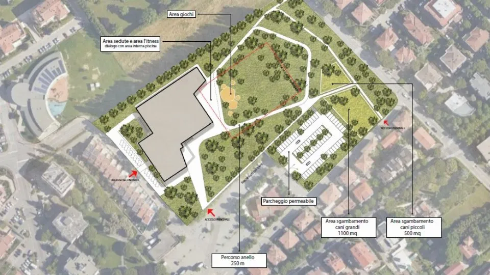 il progetto dell’area piscina