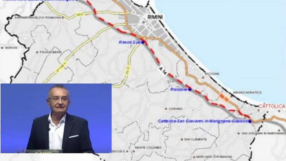 il tracciato della nuova SS16 e Riziero Santi