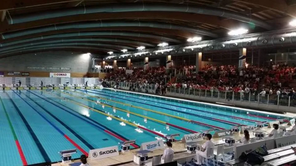 La tribuna dello Stadio del Nuoto