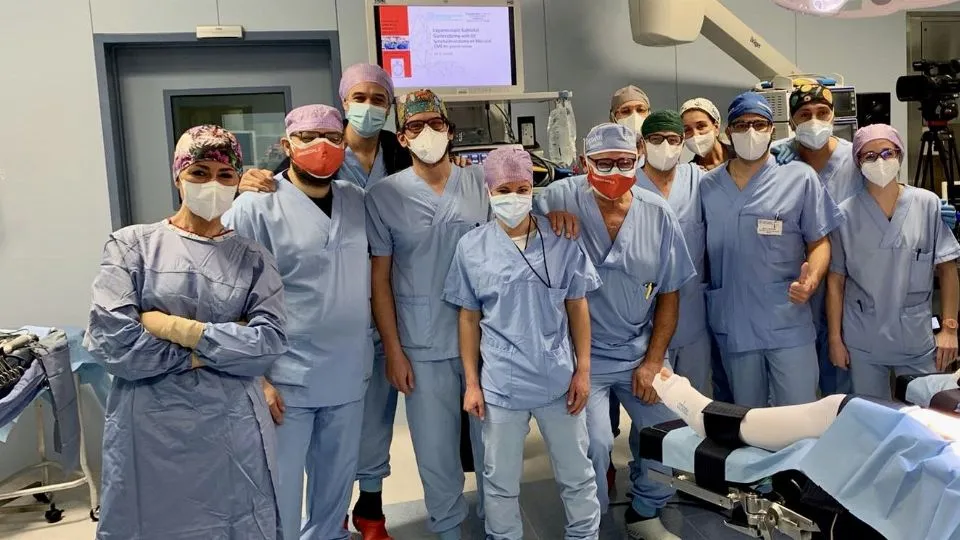 l’equipe del reparto di chirurgia dell’Infermi