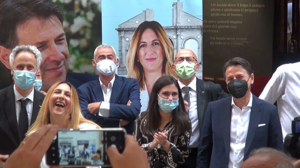 L’incontro con la stampa della candidata Gloria Lisi e del leader del Movimento Cinque Stelle Giuseppe Conte