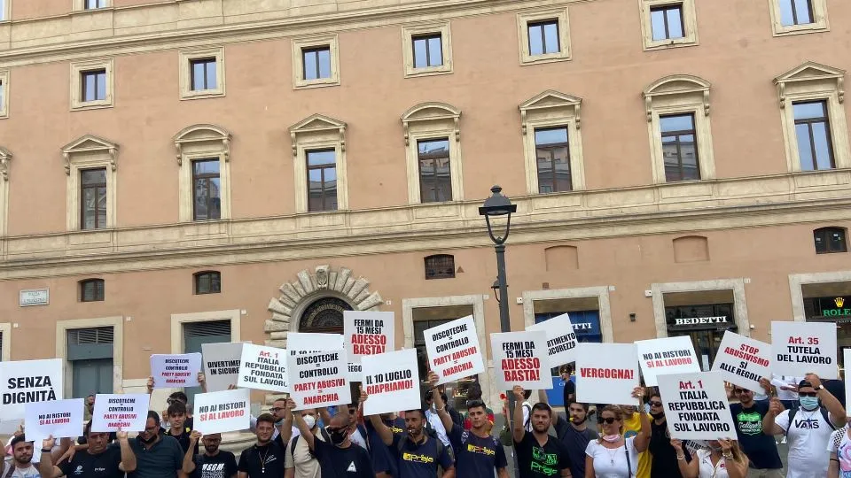 la protesta a Roma
