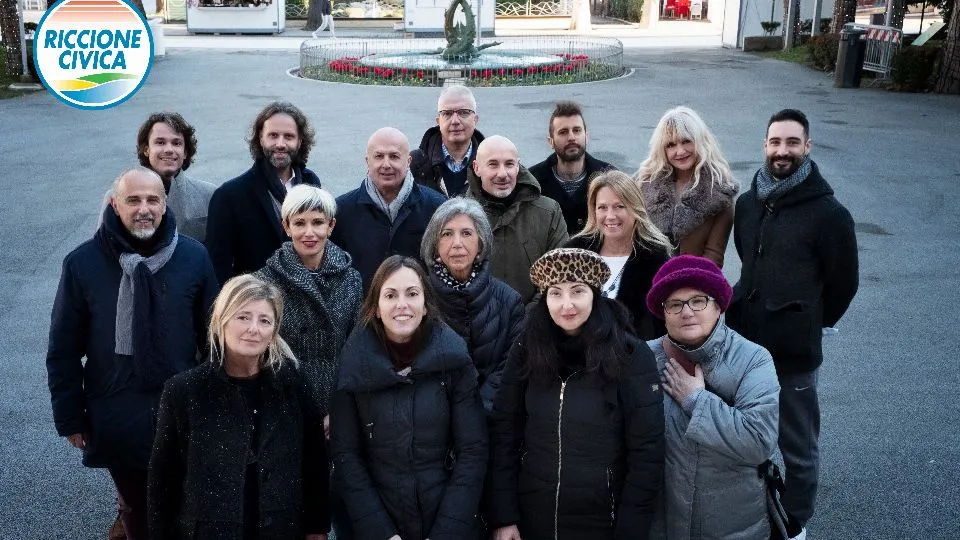 una rappresentanza del gruppo di Riccione Civica