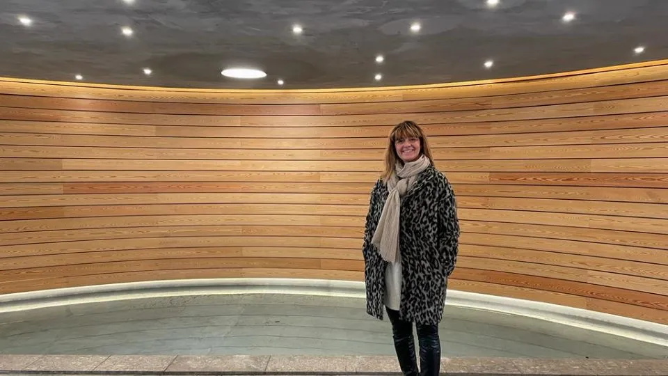 l’assessore Ermeti nel sottopasso