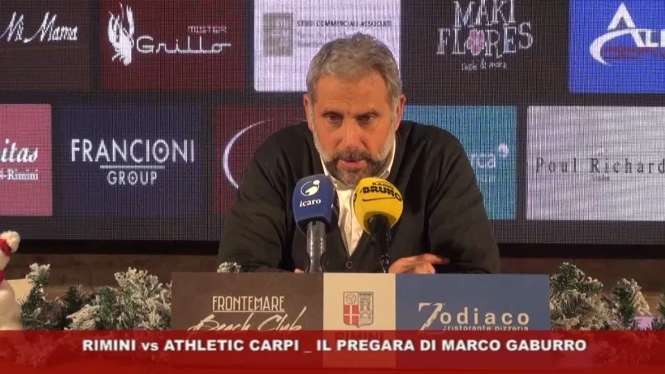 Marco Gaburro, allenatore del Rimini F.C.
