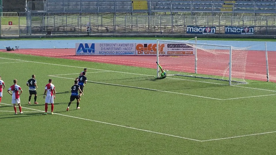 Il rigore trasformato da Gabbianelli