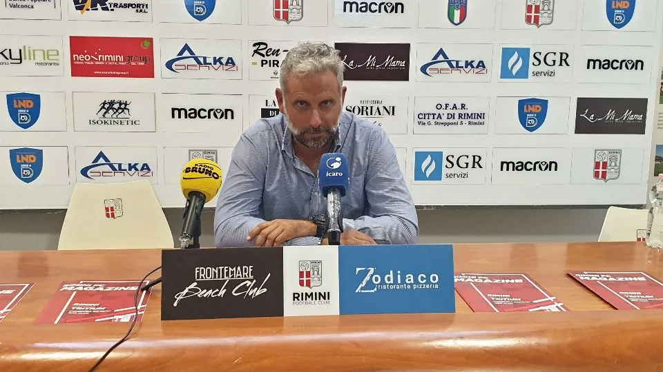 L’allenatore del Rimini, Marco Gaburro