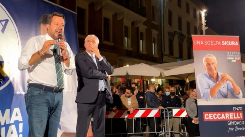 il comizio di Salvini
