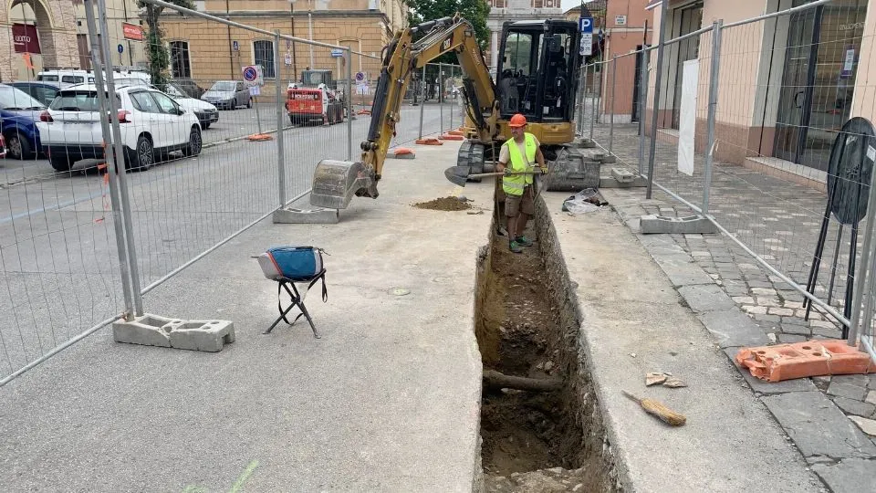 gli scavi in viale Marini a Santarcangelo