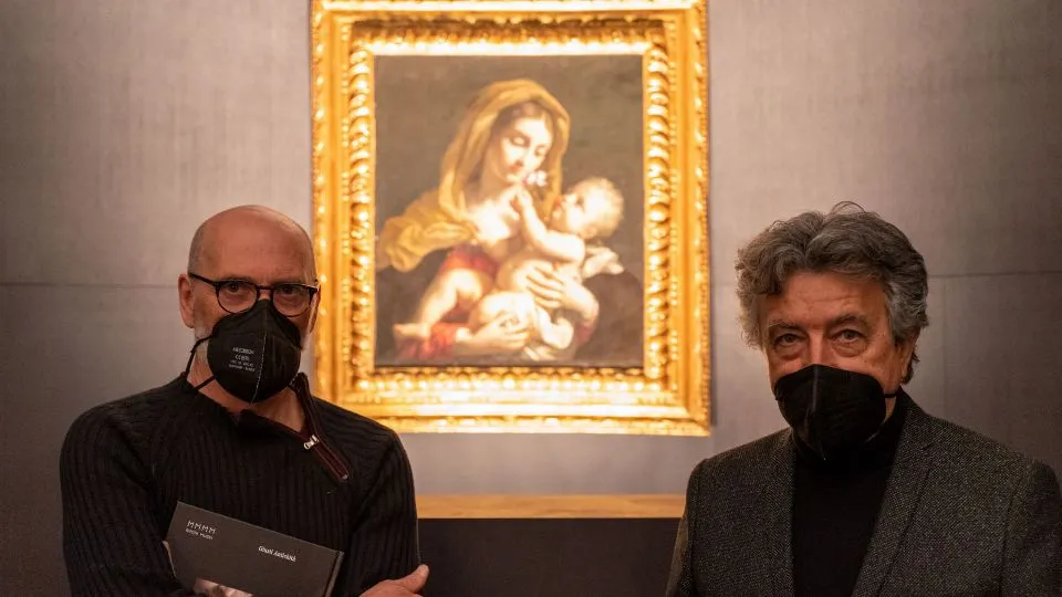 Pulini e Piscaglia in mezzo al capolavori del Gennari (foto Riccardo Gallini)
