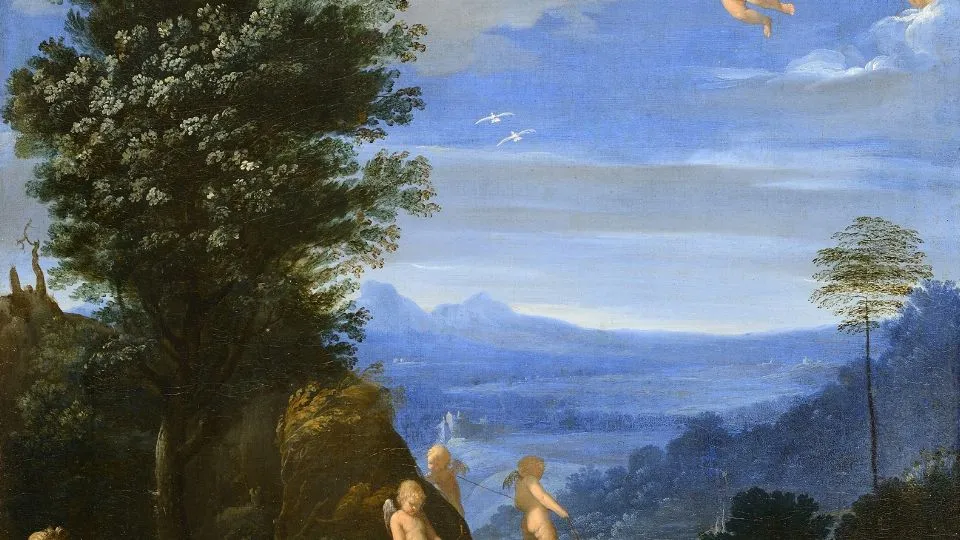 un particolare del dipinto di Guido Reni