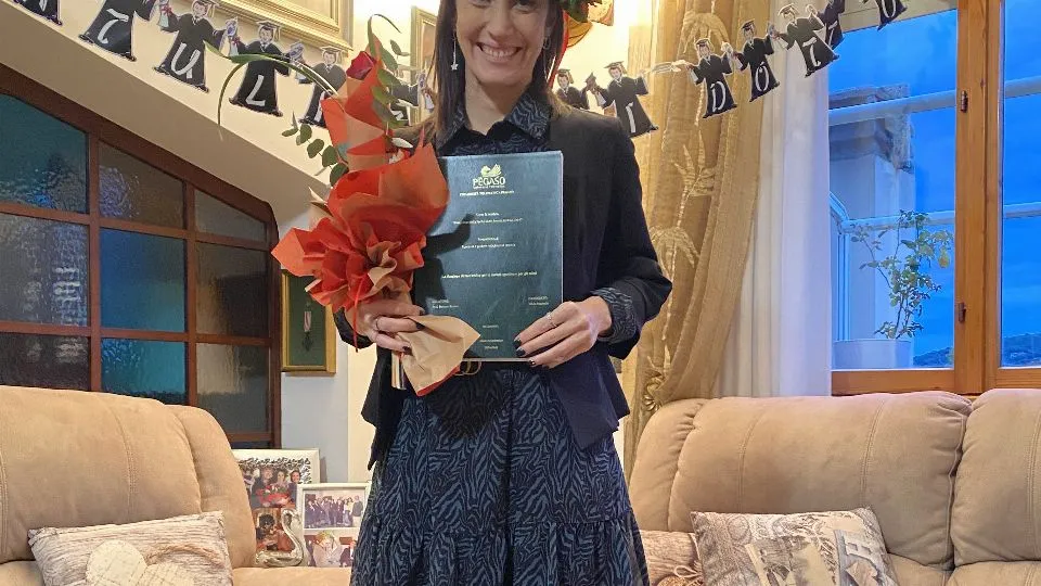 Silvia Marinelli con la sua tesi di laurea