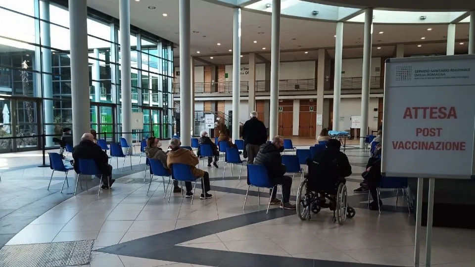 la sala di attesa della Fiera