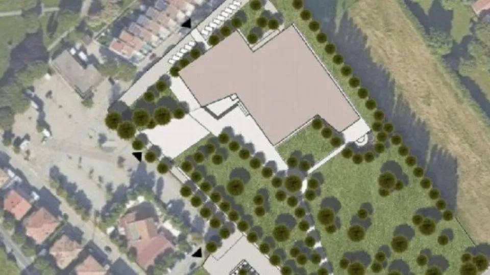 l’area della nuova piscina a Viserba