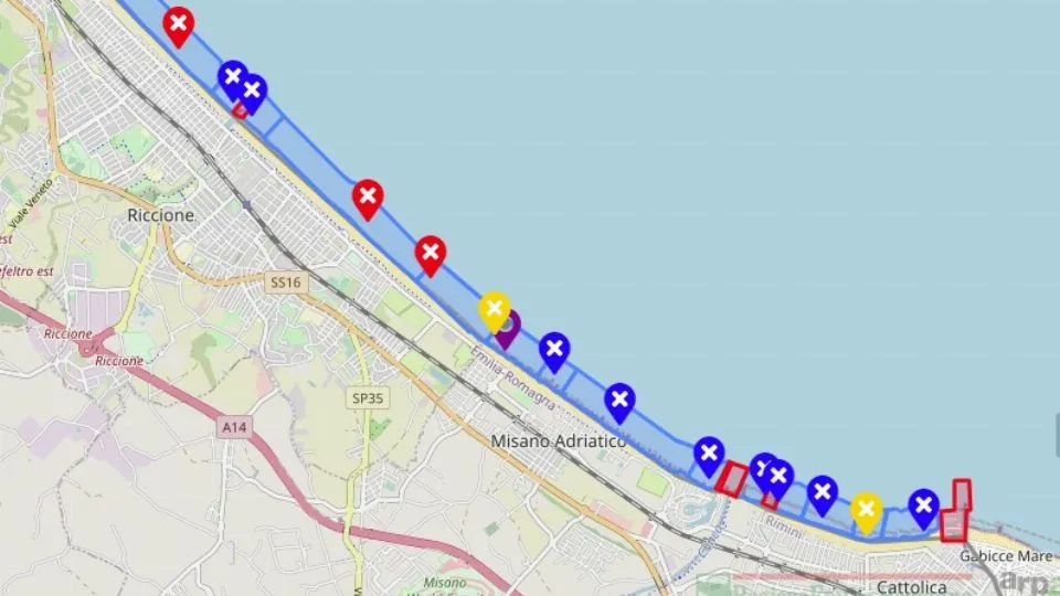 dalla mappa di Arpae
