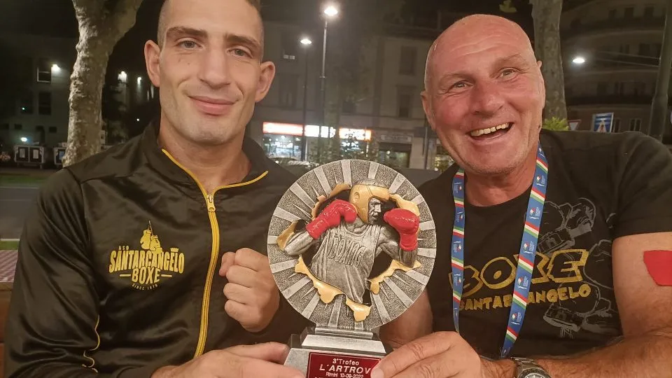 Alex Mohamad insieme al maestro Tiziano Scarpellini