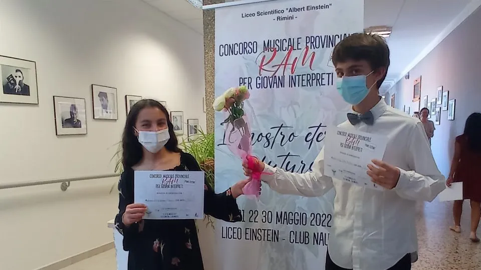i due vincitori delle scuole medie
