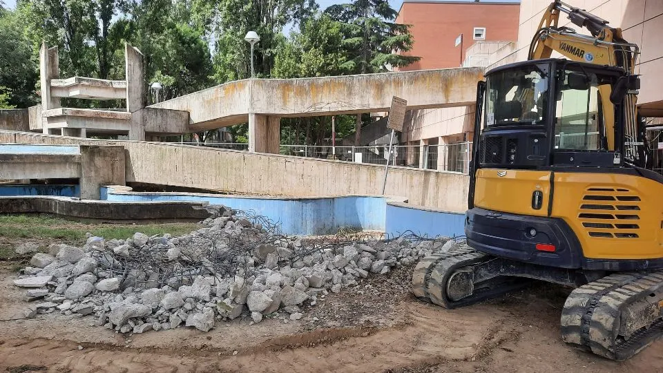 il cantiere dello stabile in via Marzabotto a Rimini