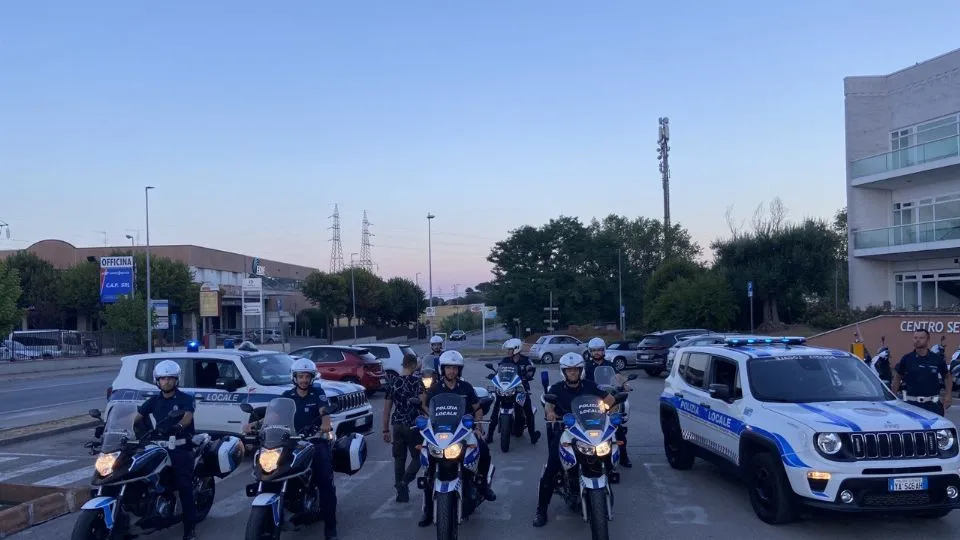 la polizia locale di Riccione